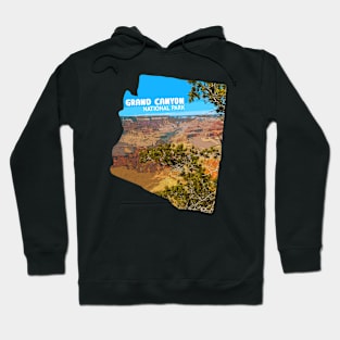 Grand Canyon Arizona map Grand Canyon photo Arizona tourism Hoodie